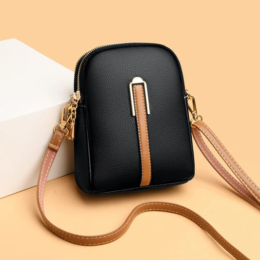 New lychee grain leather phone bag