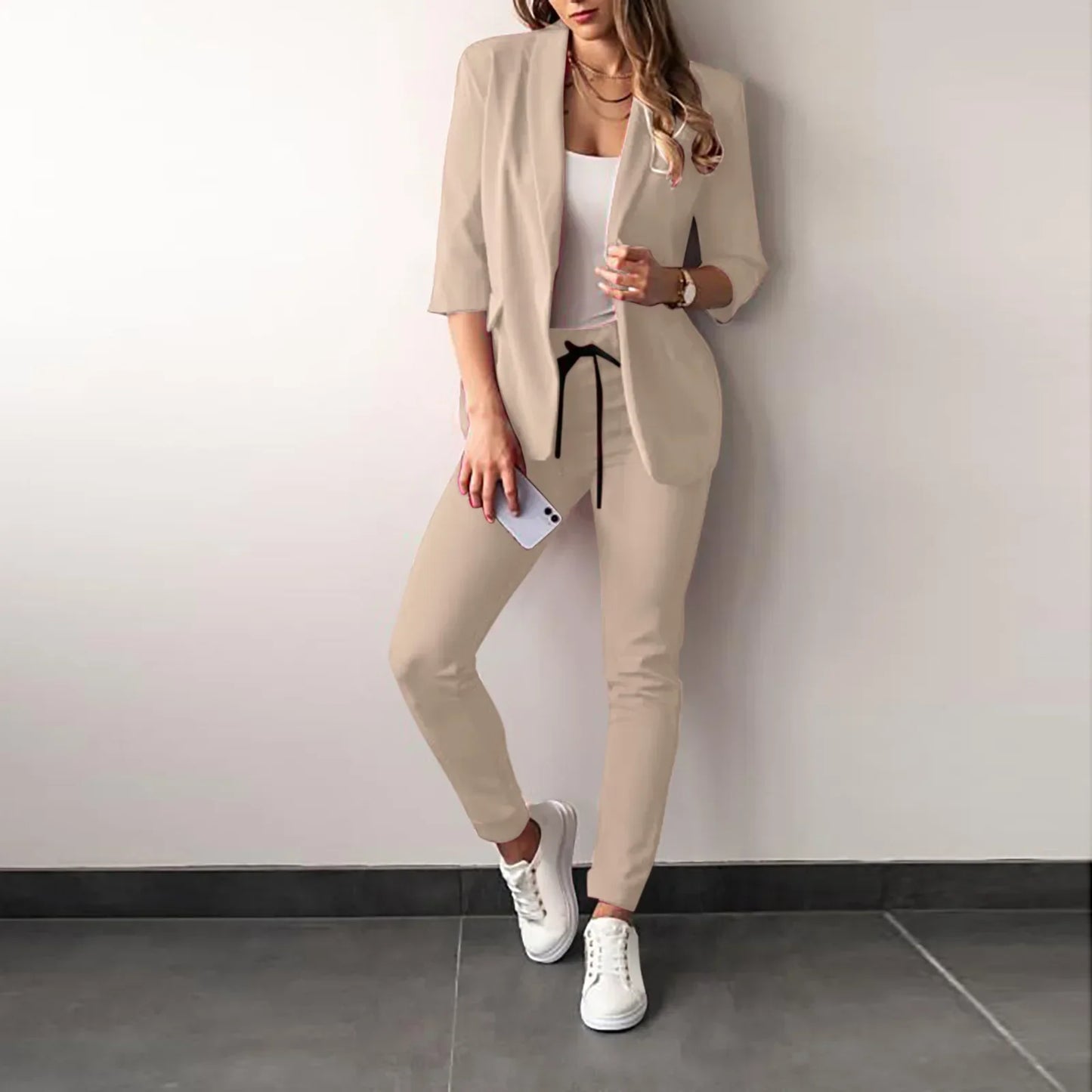 Jacket and wide-leg pants set (ALL Color)