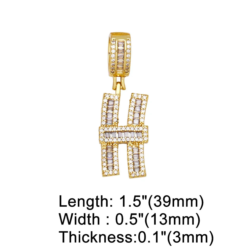 Initial Letter Pendant Necklaces
