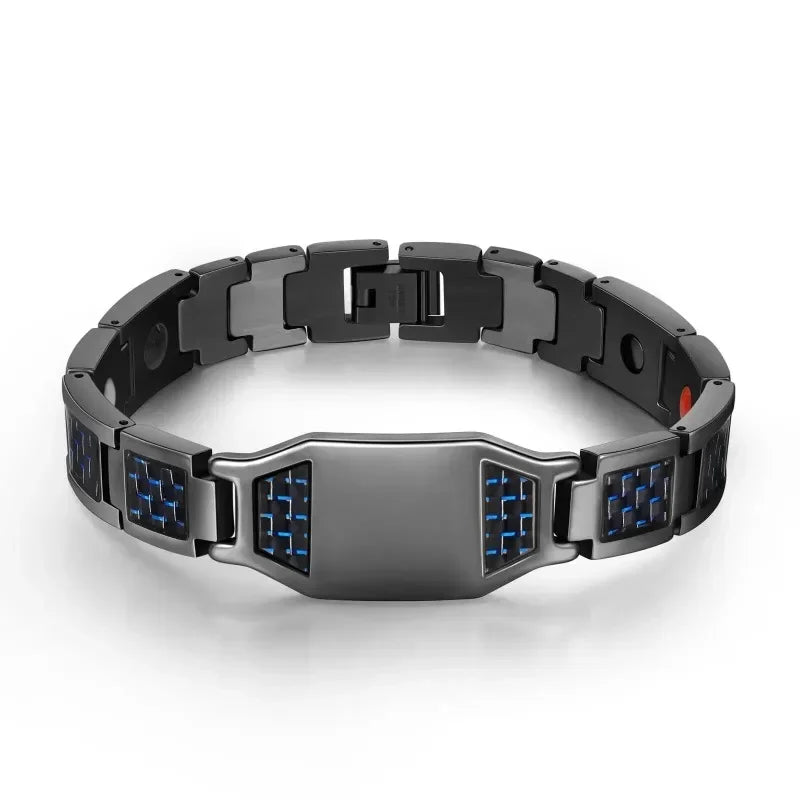 Personalized Men Bracelet with Name Custom Stainless Steel Bracelet For Him