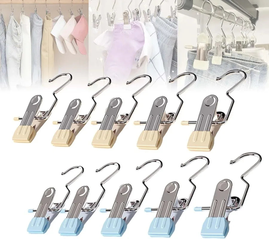 Anti-Rust Clip-Space Saving Clothespin Hook