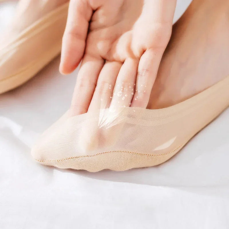 Ice Silk Thin No Show Socks