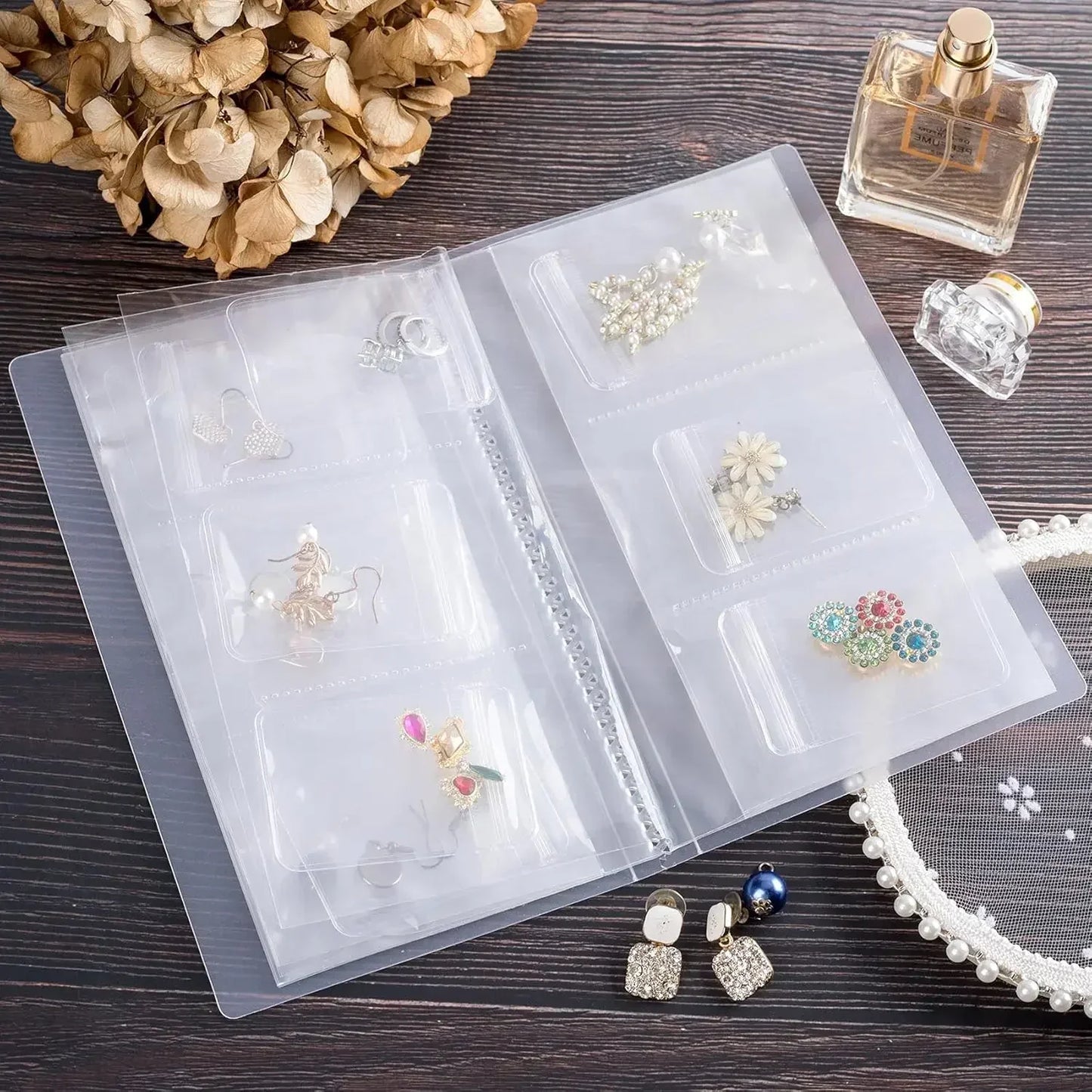 Transparent Jewellery Storage Book Set
