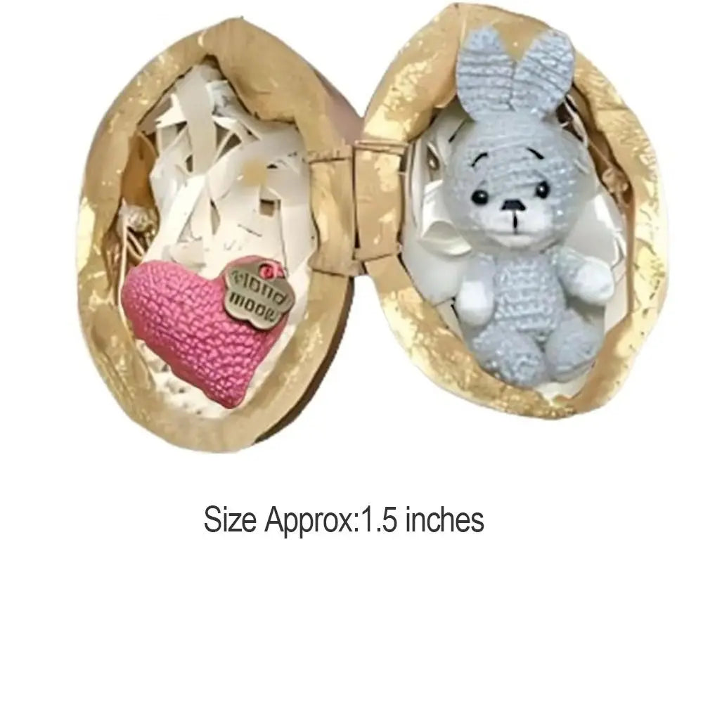 🐰🧸Handmade crochet animal in walnut shell