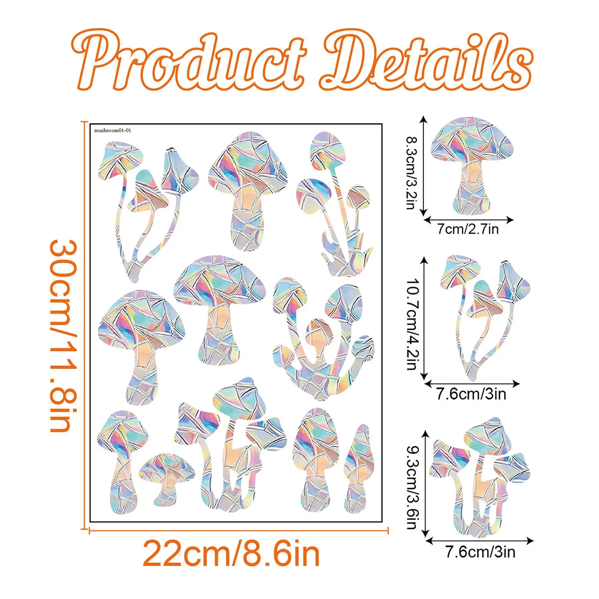 Reusable Rainbow Reflector Window Clings