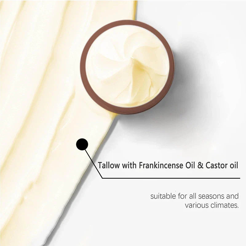 Whipped Tallow Balm with Castor Oil & Frankincense for Natural Skincare & Moisturizing