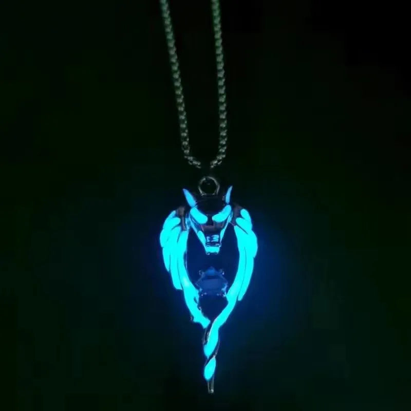 Glowing wolf necklace
