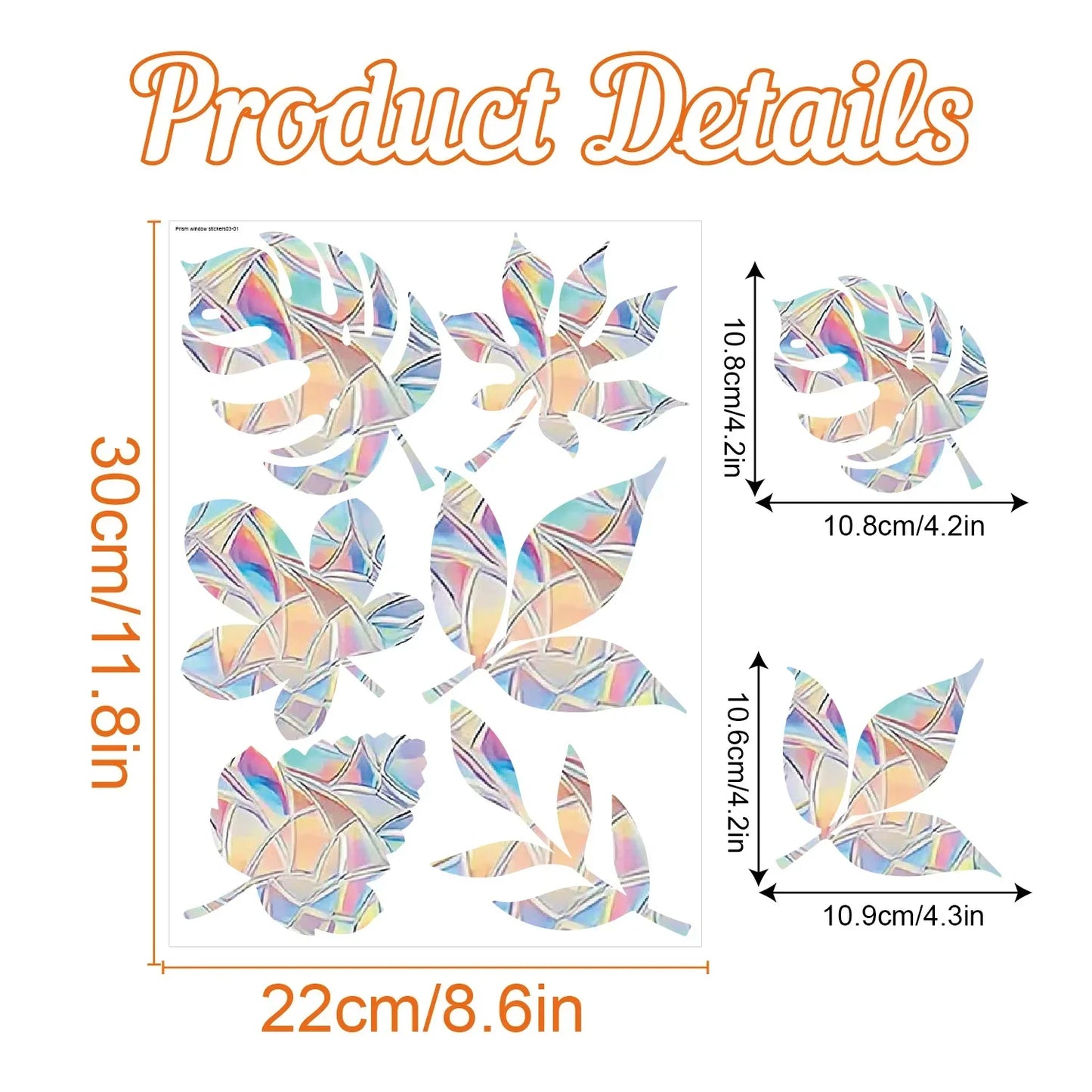 Reusable Rainbow Reflector Window Clings