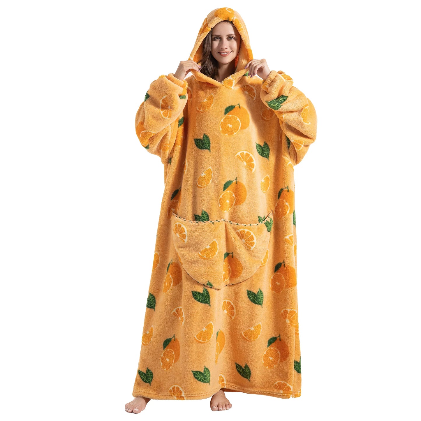 Cute Cartoon Print Hoodie Blanket