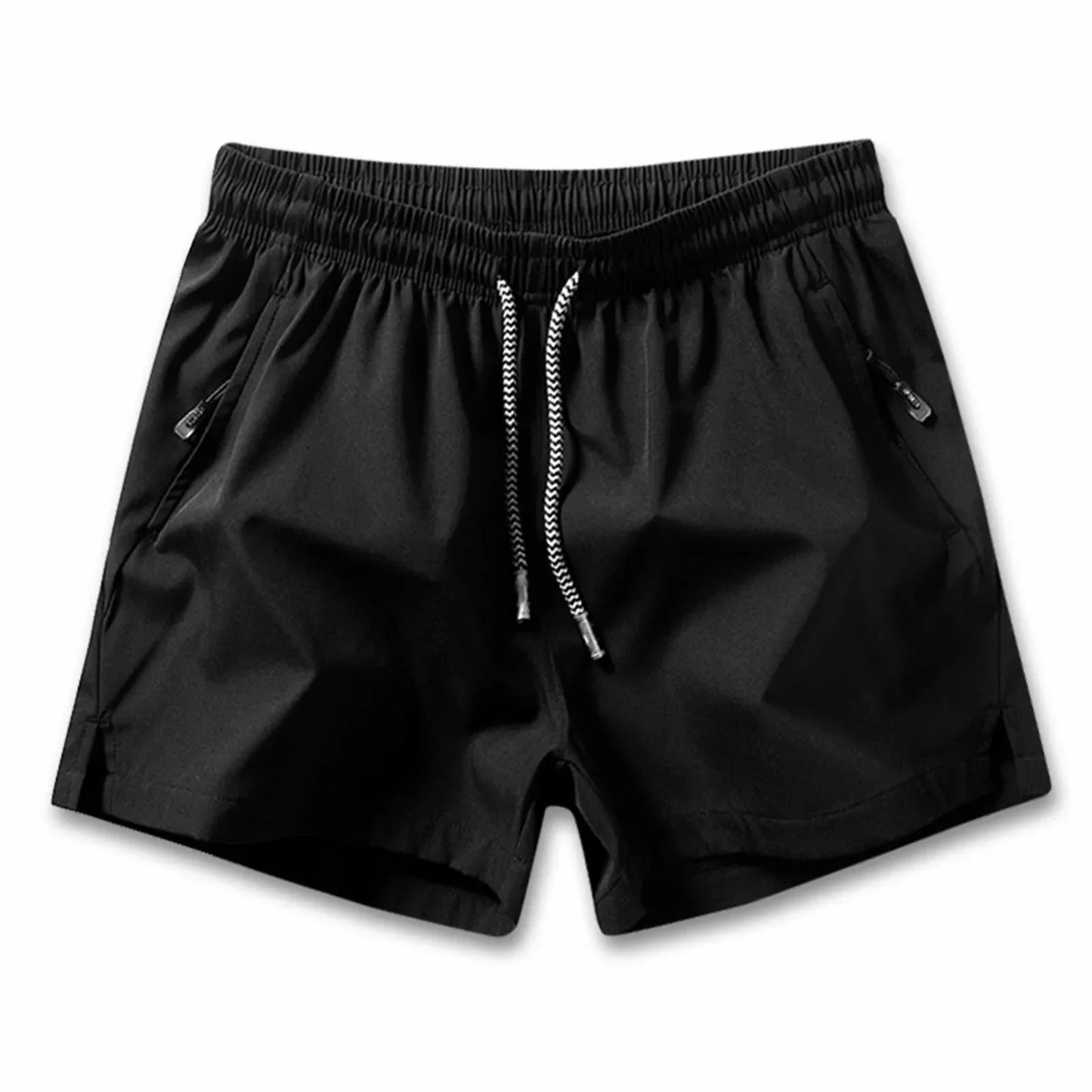 Men's Workout Athletic Shorts Lightweight Moisture Wicking 3" Running Shorts with Zipper Pockets Gym Beach