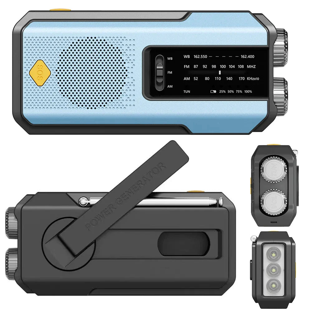 Hand-Crank/Solar Radio
