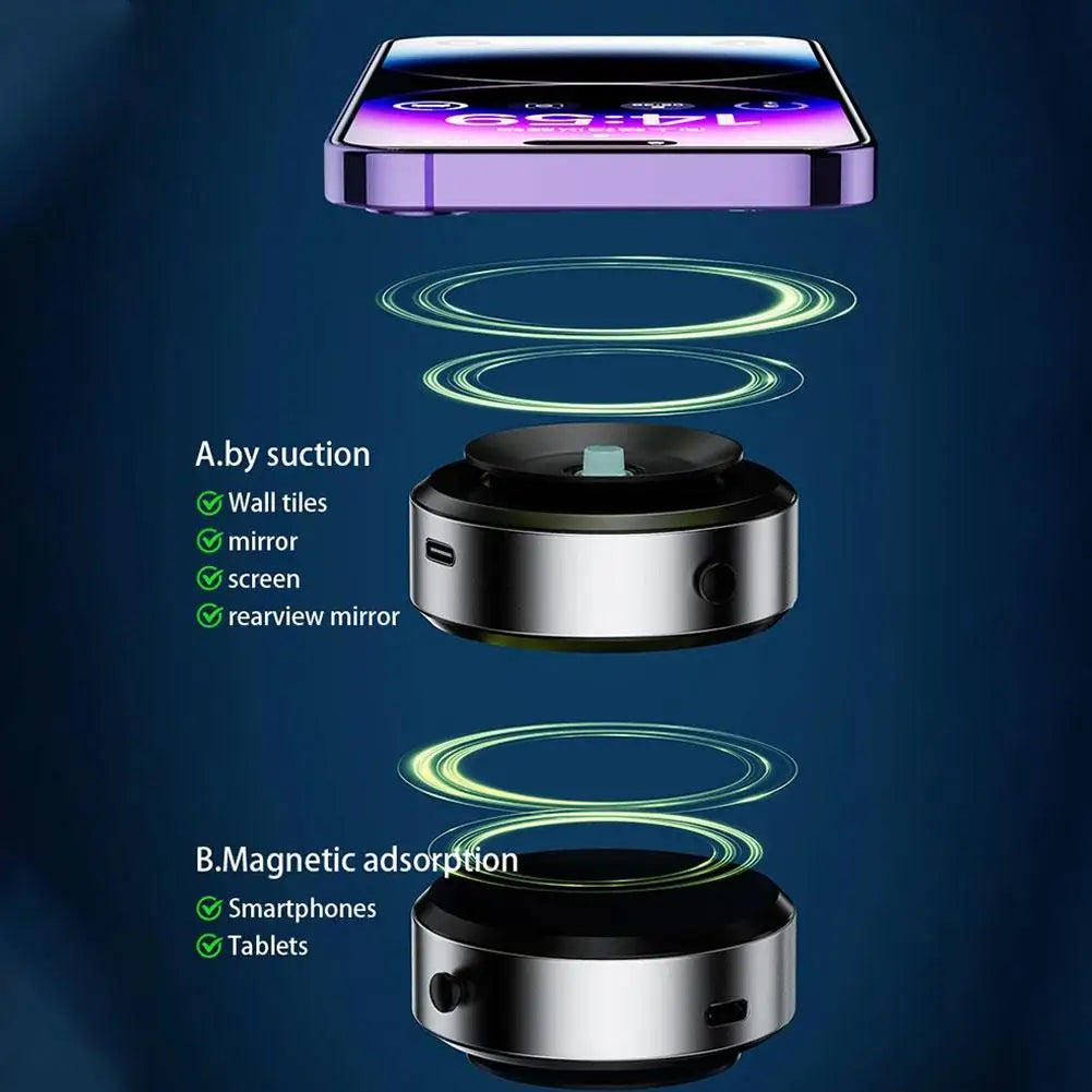 Double-Sided Phone Holder: Innovative Dual Suction Cup and Magnetic Design