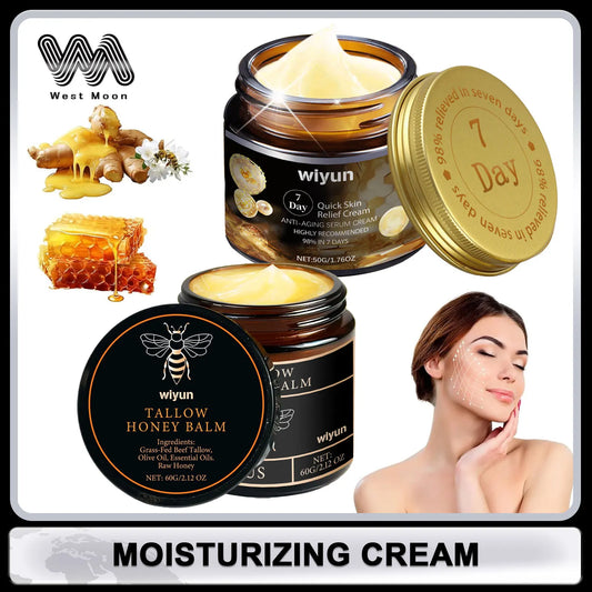 TERRA LOTUS Handmade Organic Grass-Fed Beef Tallow Balm with Raw Honey