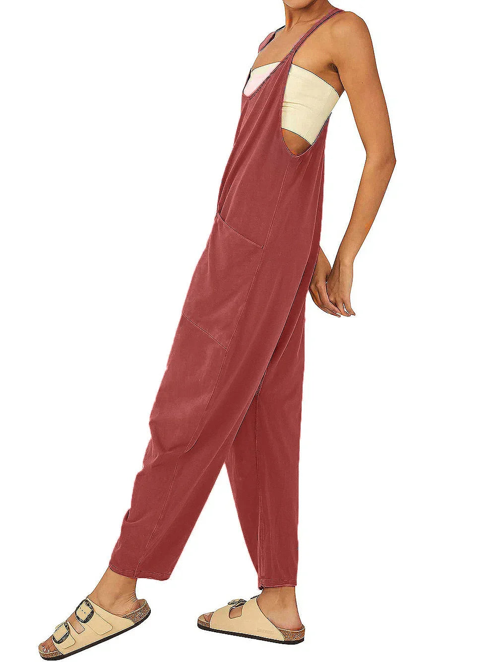 Wide Leg Jumpsuit with Pockets