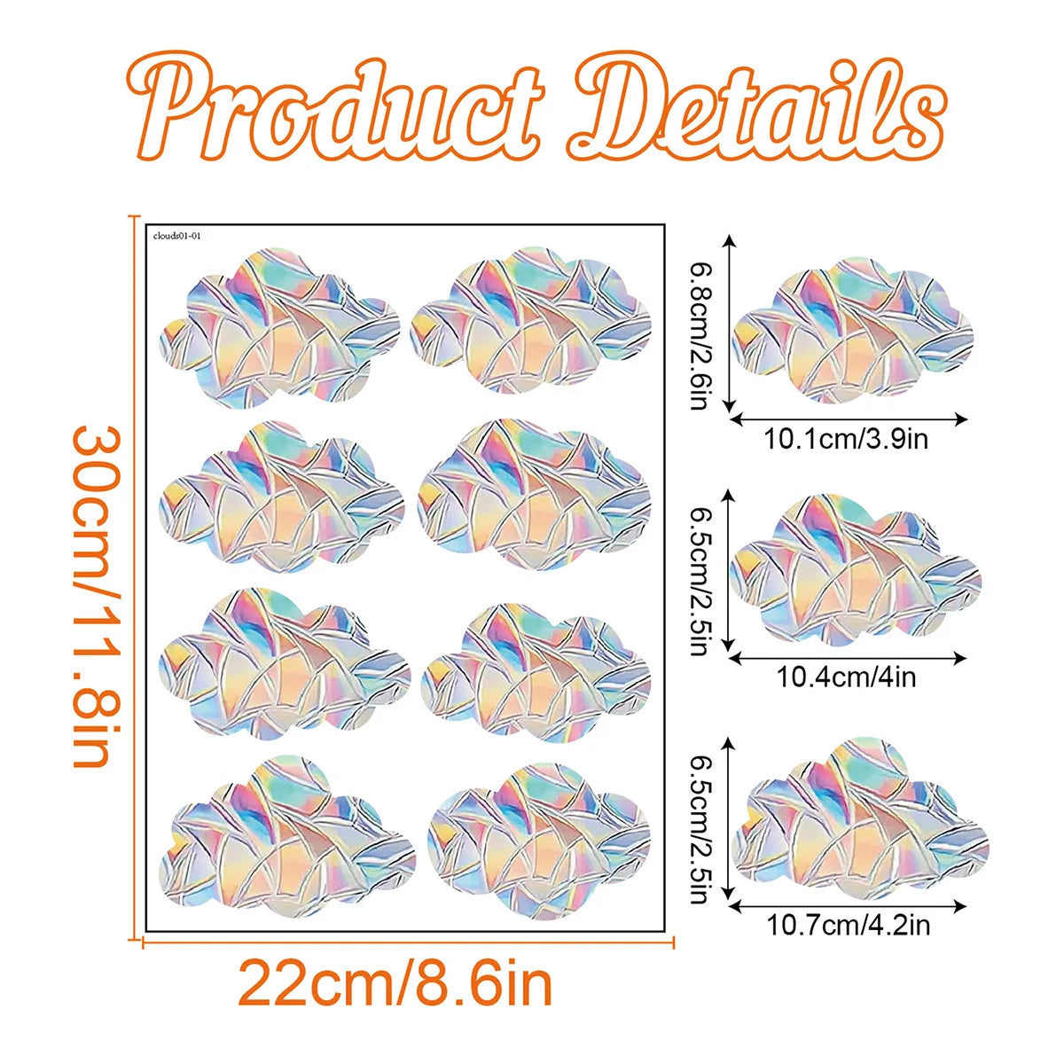 Reusable Rainbow Reflector Window Clings