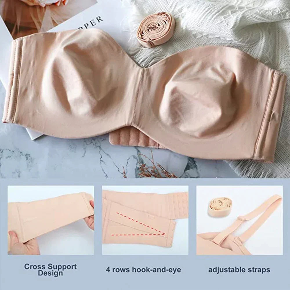 Non-Slip Multi-Way Strapless Bra