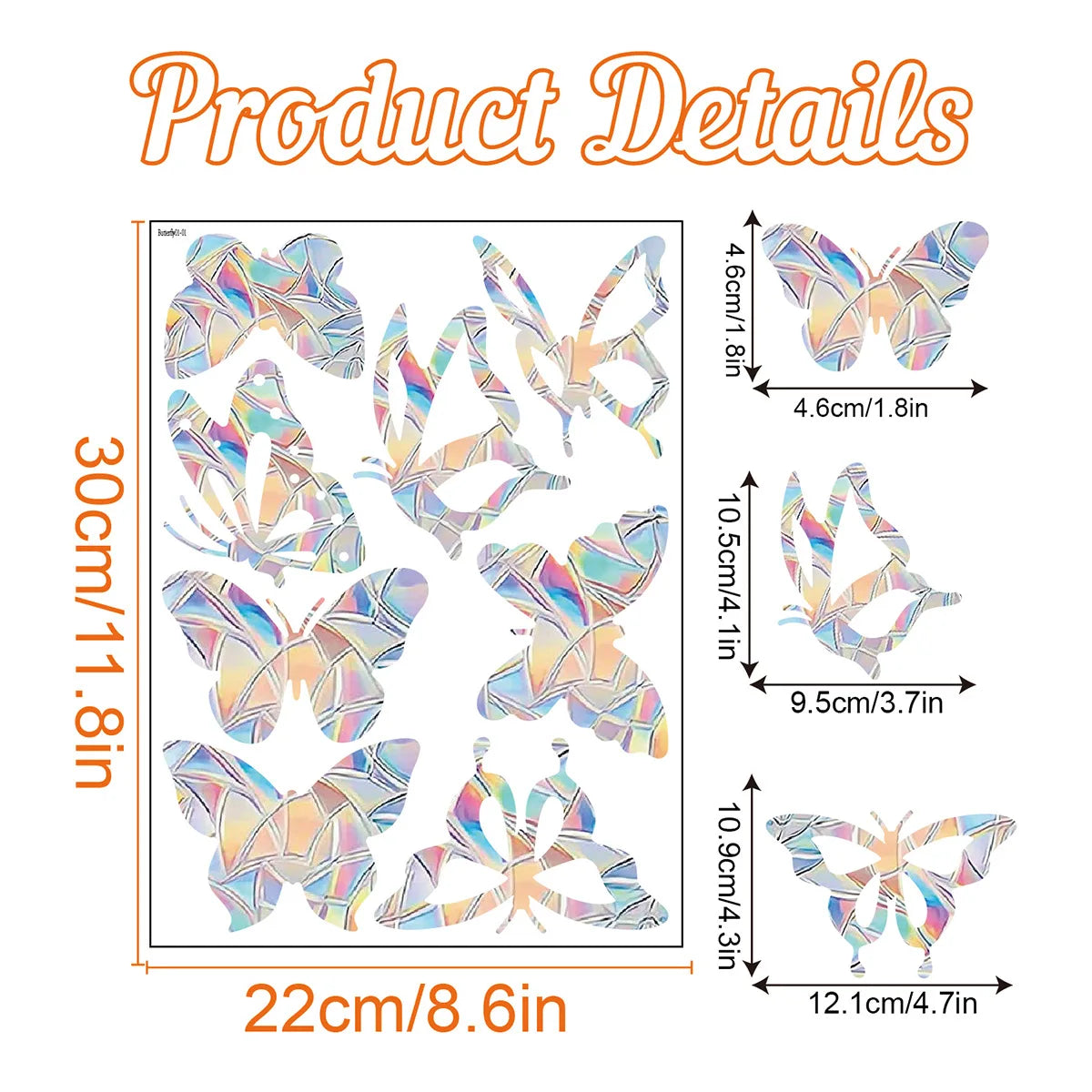Reusable Rainbow Reflector Window Clings