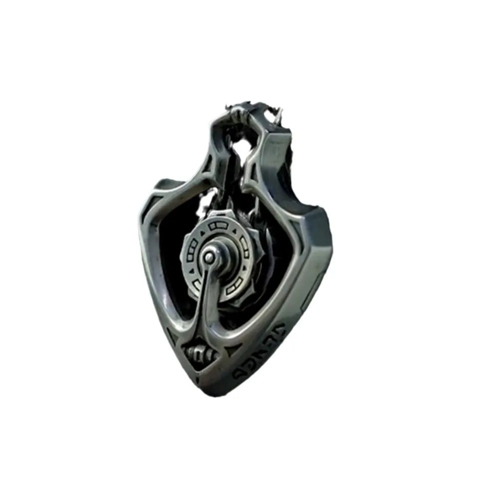 Shuttler Mechanical Rotatable Gear Pendant Necklace