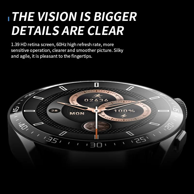 Painless blood sugar health monitoring smart Bluetooth talking watch