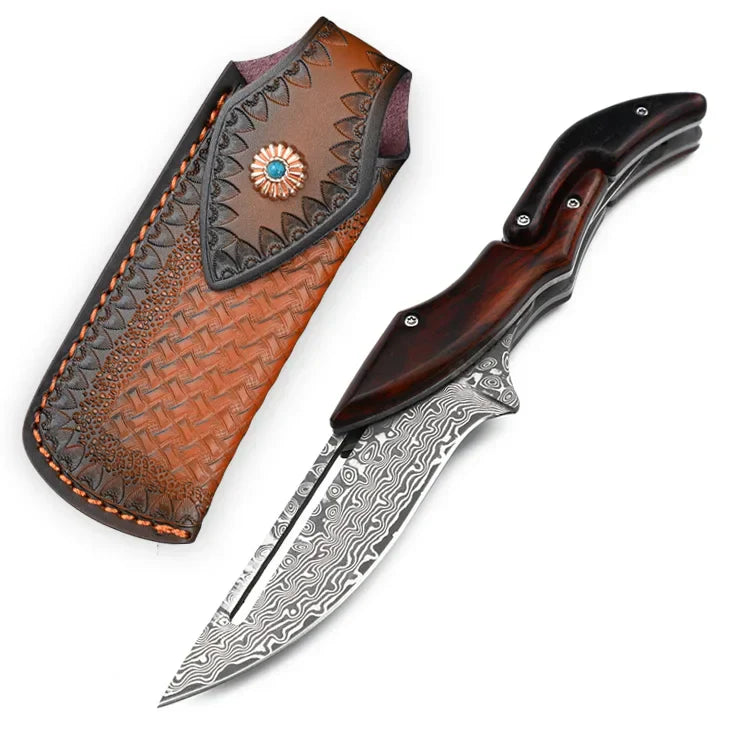 Damascus Steel Folding Knife🔪