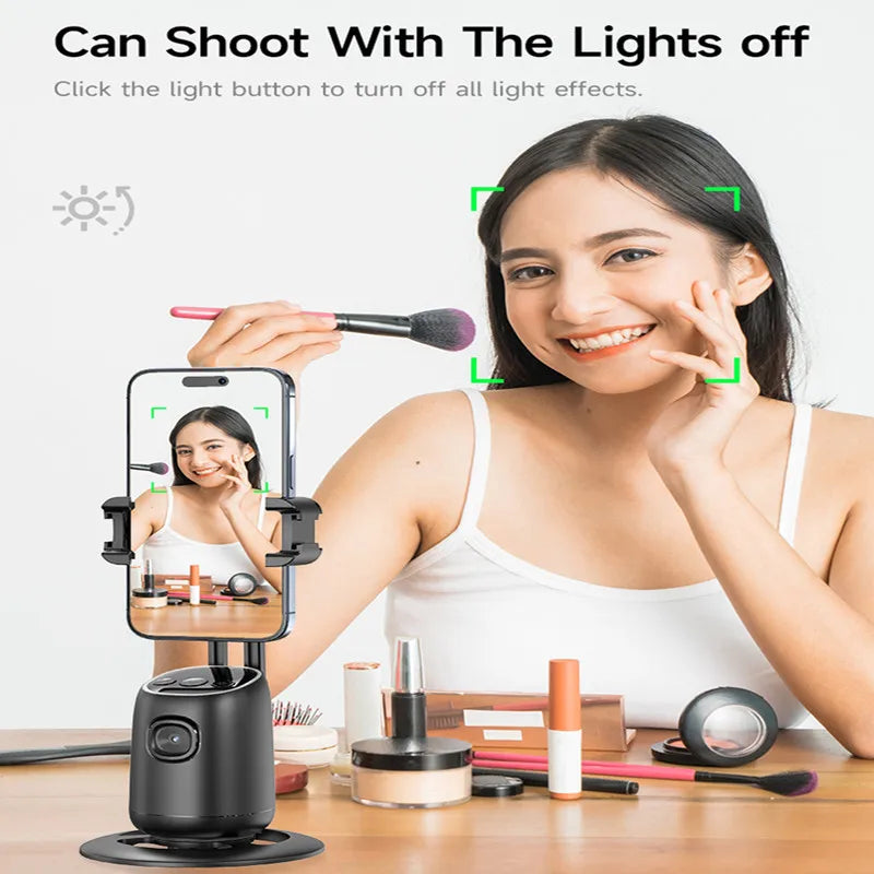 P03 Intelligent AI Face Recognition 360° Follow-up Anti-shake Mobile Phone Desktop Gimbal Stabilizer