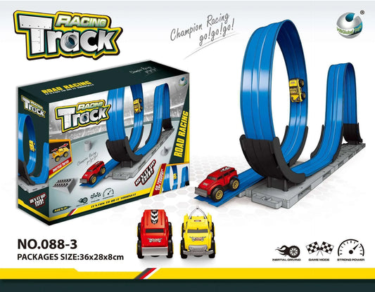 FlexTrack 5000 Blue Track for Toy Cars Flexible Race Track for Kids-15FT