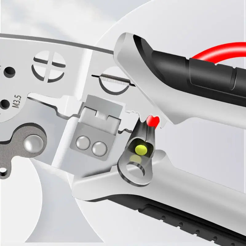 Multifunctional Elbow Wire Stripping Pliers with a Spring Keychain