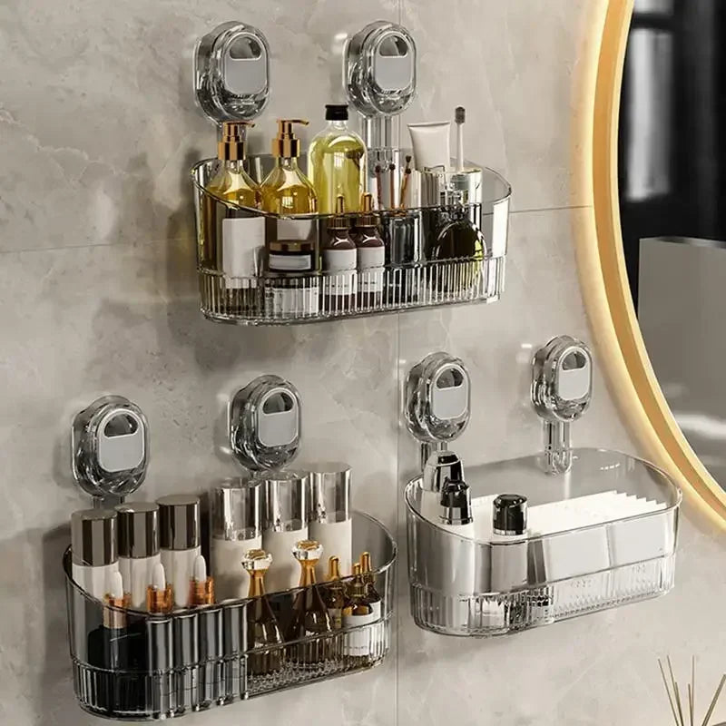 No-Drill Bathroom Suction Storage Box