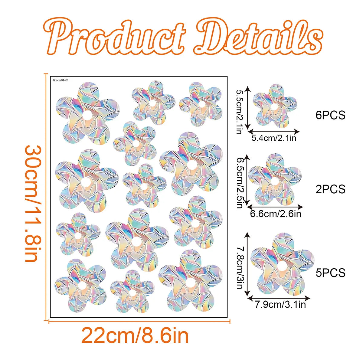 Reusable Rainbow Reflector Window Clings