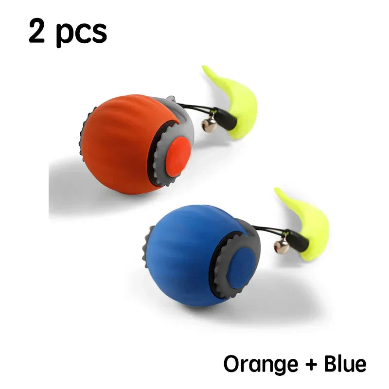 Speedy Tail 2.0 - Interactive Electric Rolling Ball with Teasing Tail – Smart Cat Toy for Indoor & Outdoor Fun