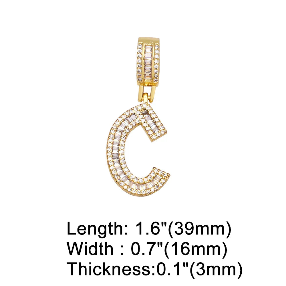 Initial Letter Pendant Necklaces
