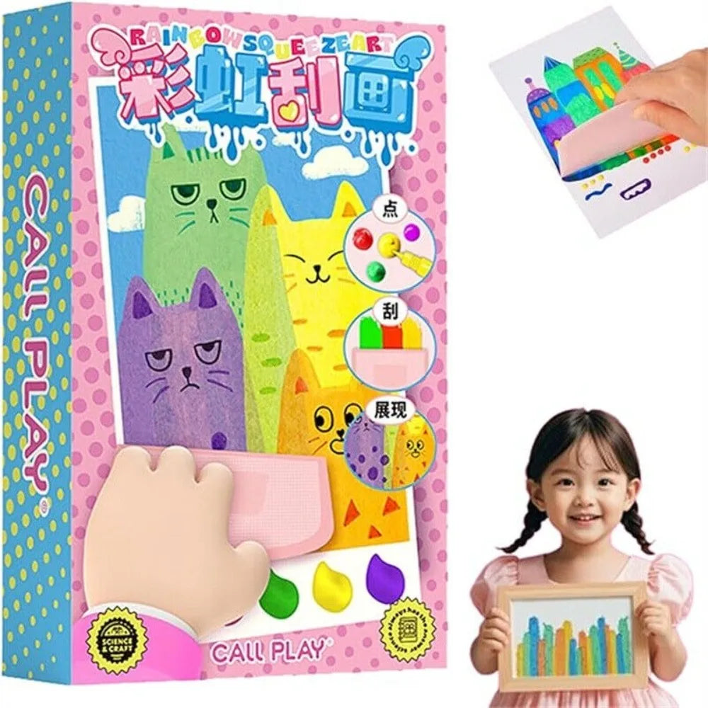 DIY Rainbow Scratch Painting