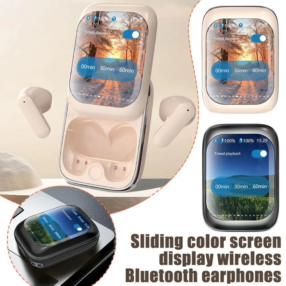 Intelligent Full-color Touch Screen Slider Earphones