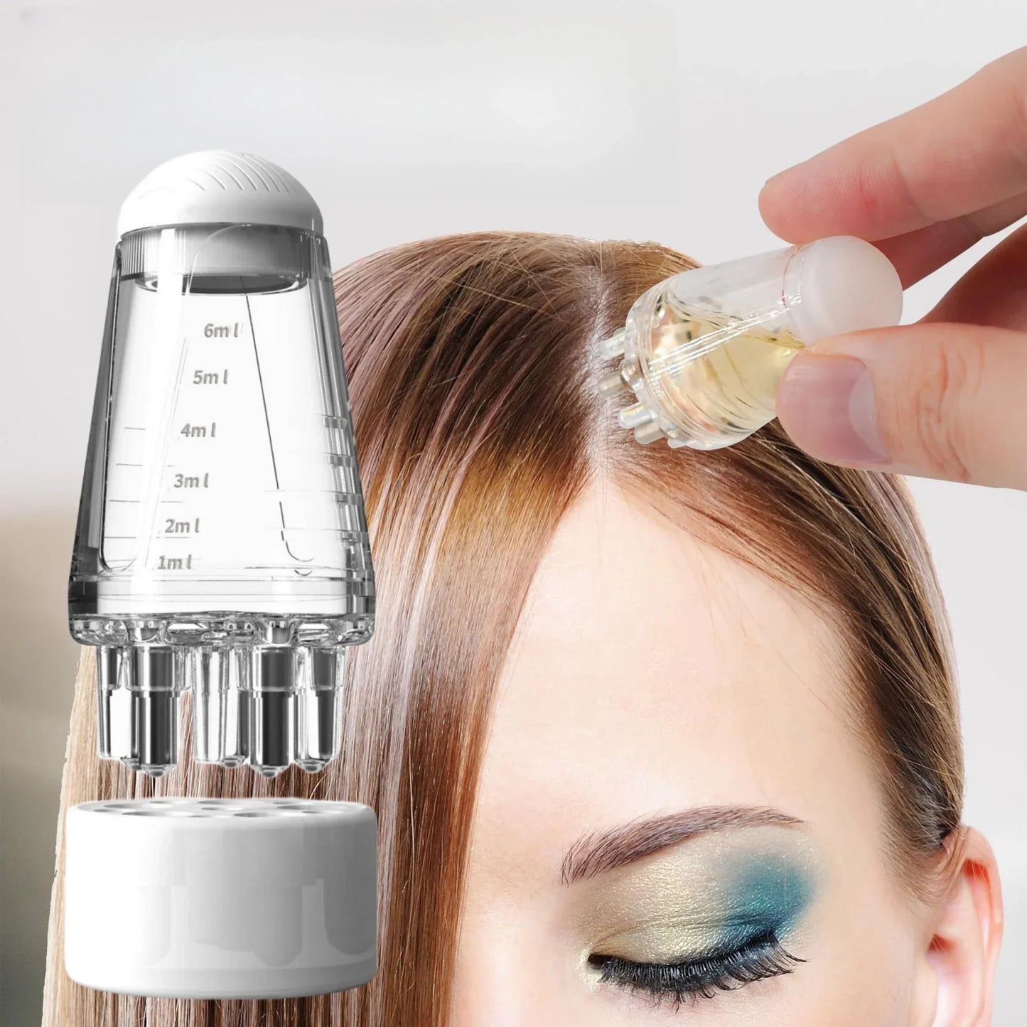 Hexagon Head Oil Applicator Comb Ball Massage Relaxation