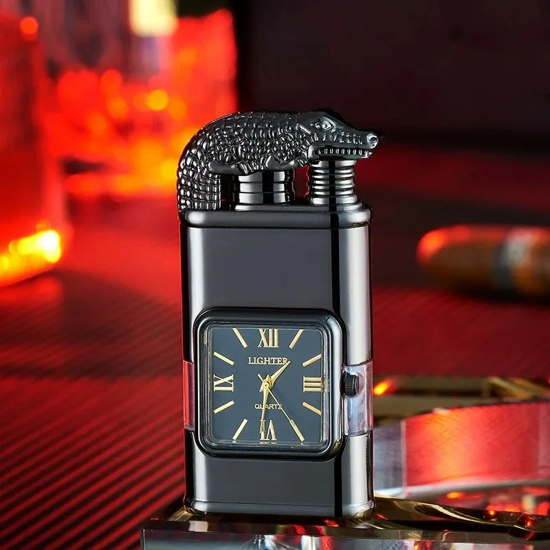 Windproof Lighter Vintage Watch Bezel Jet flame Torch
