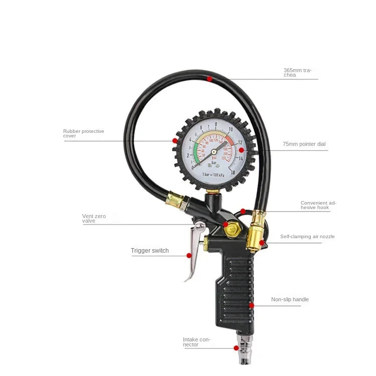 🚗 USA Digital Tire Inflator with Pressure Gauge(Factory straight hair)