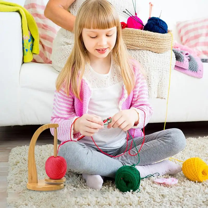 Wooden Yarn Spool Rack