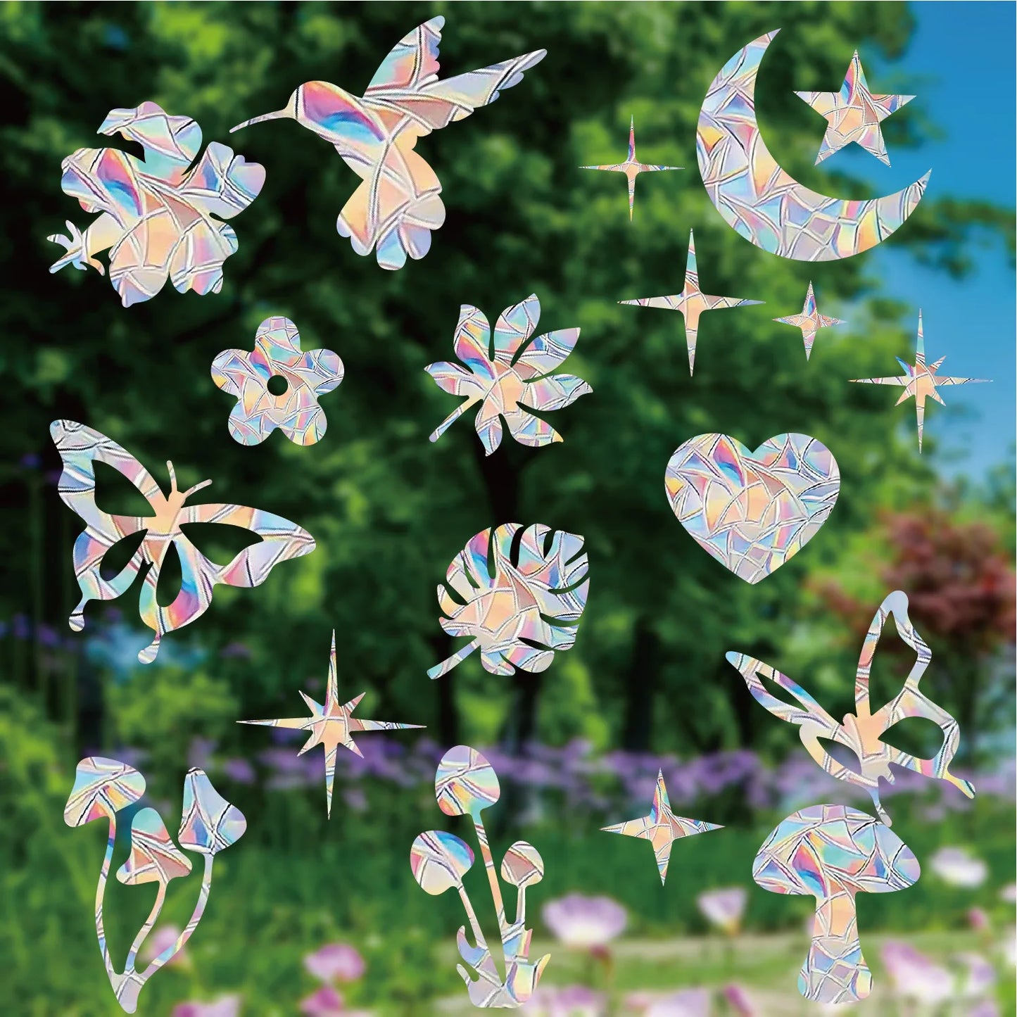 Reusable Rainbow Reflector Window Clings