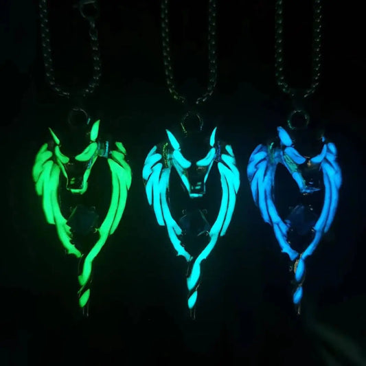 Glowing wolf necklace
