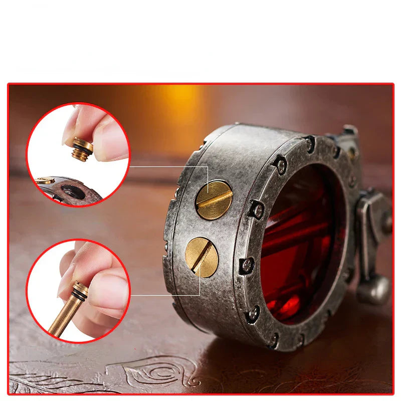 Vintage Trench Lighter Transparent Kerosene Lighter Antique Steampunk Lighter Cool Unique Lighter for Men