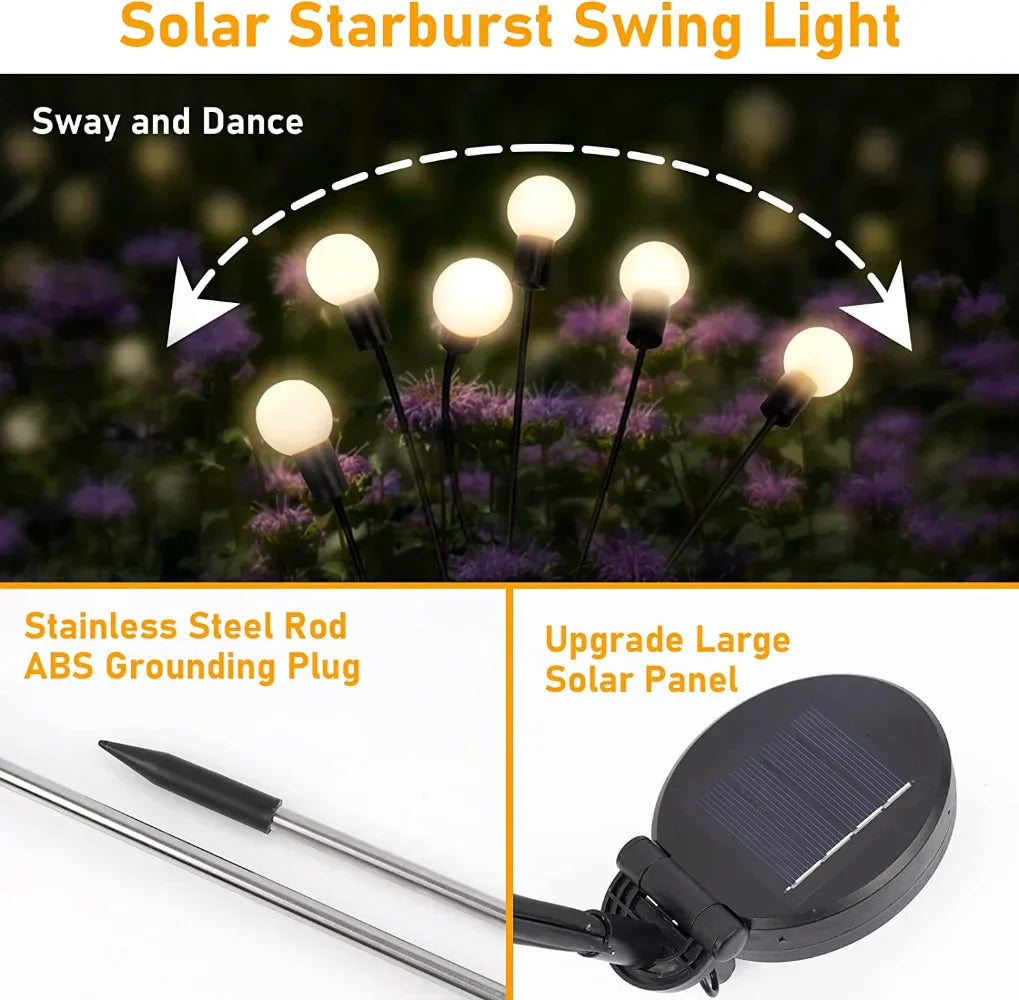 Dancing firefly solar garden lights