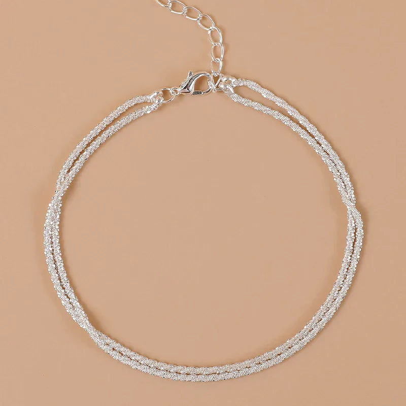 Dainty Layered Waterproof Anklet For Women