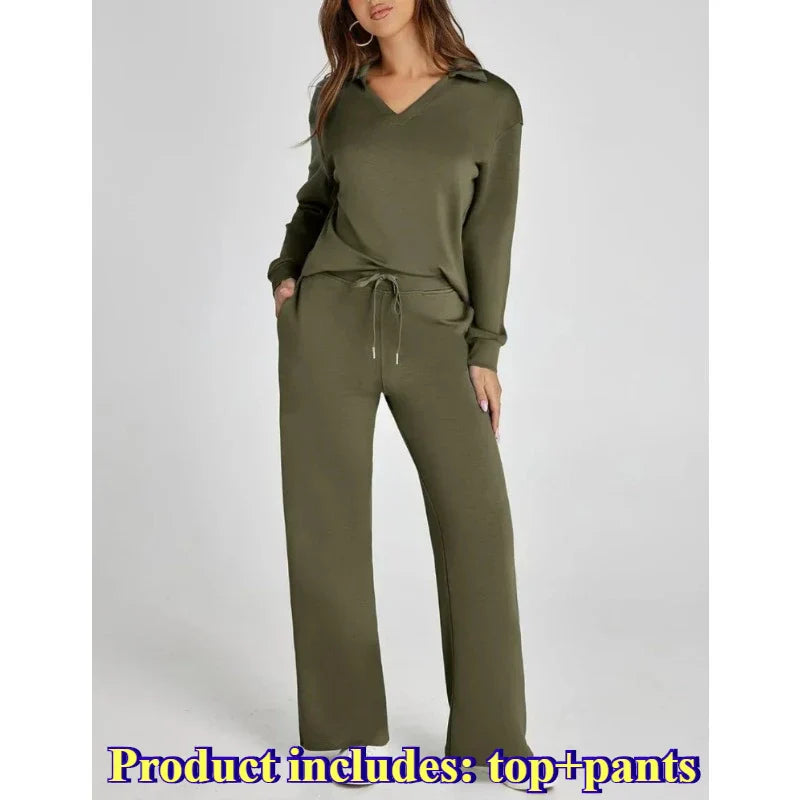 Women's 2 Piece Sets Outfits Casual Long Sleeve Sweatsuits Sets