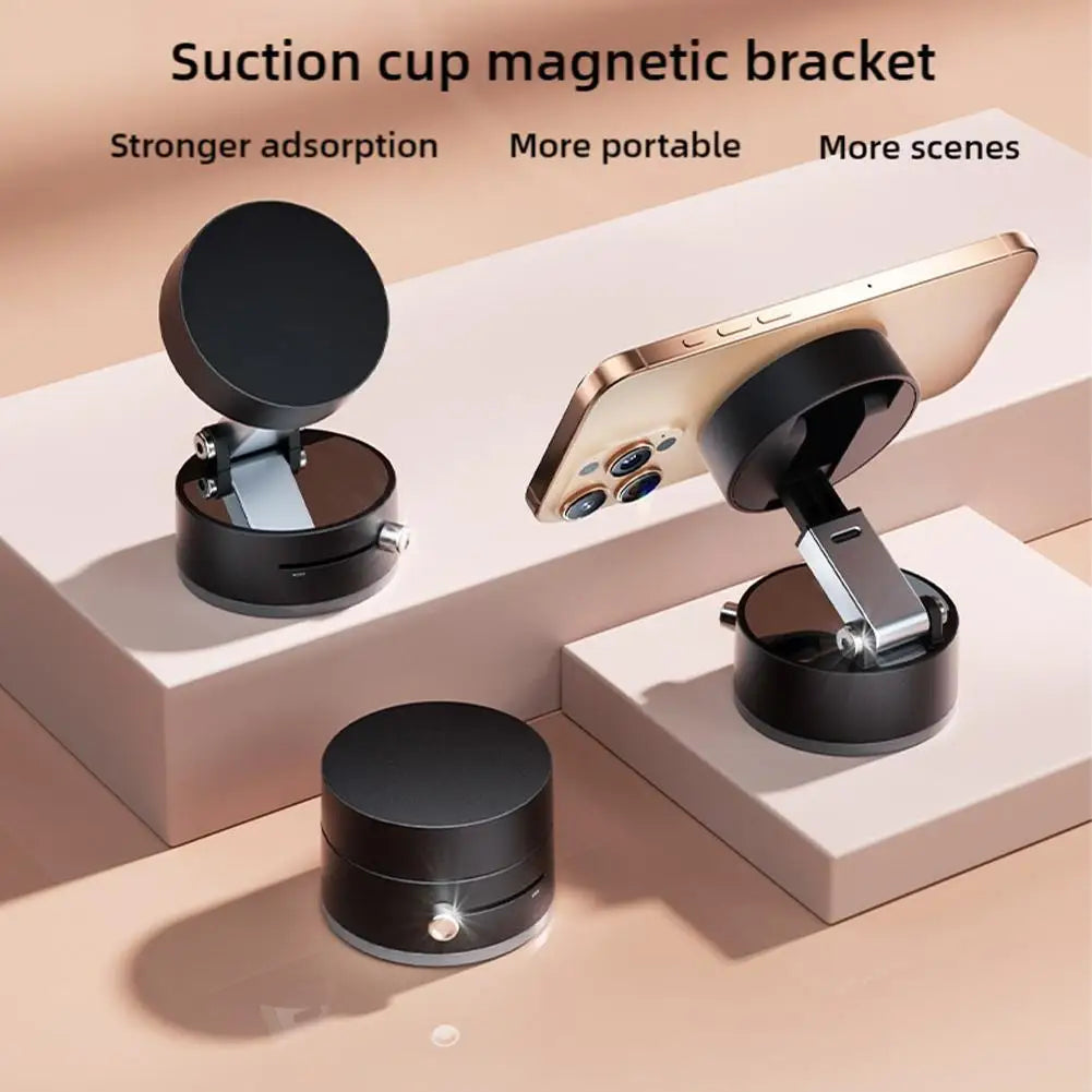 Foldable Portable Vacuum Magnetic Cell Phone Holder