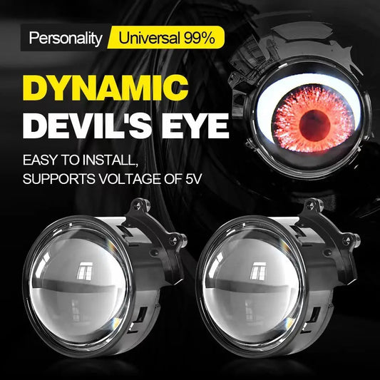 Synced Programmable Devil Eyes Lens with Remote