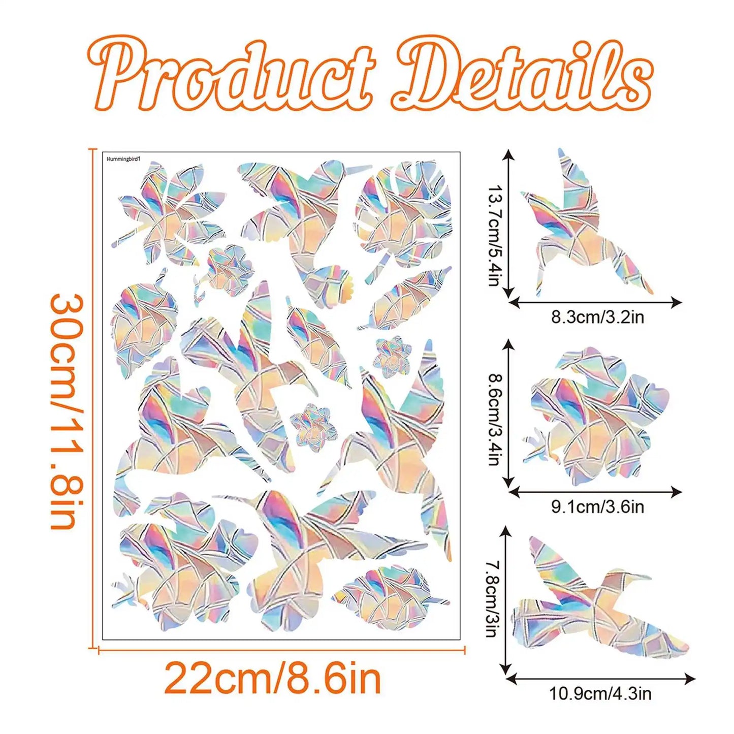 Reusable Rainbow Reflector Window Clings