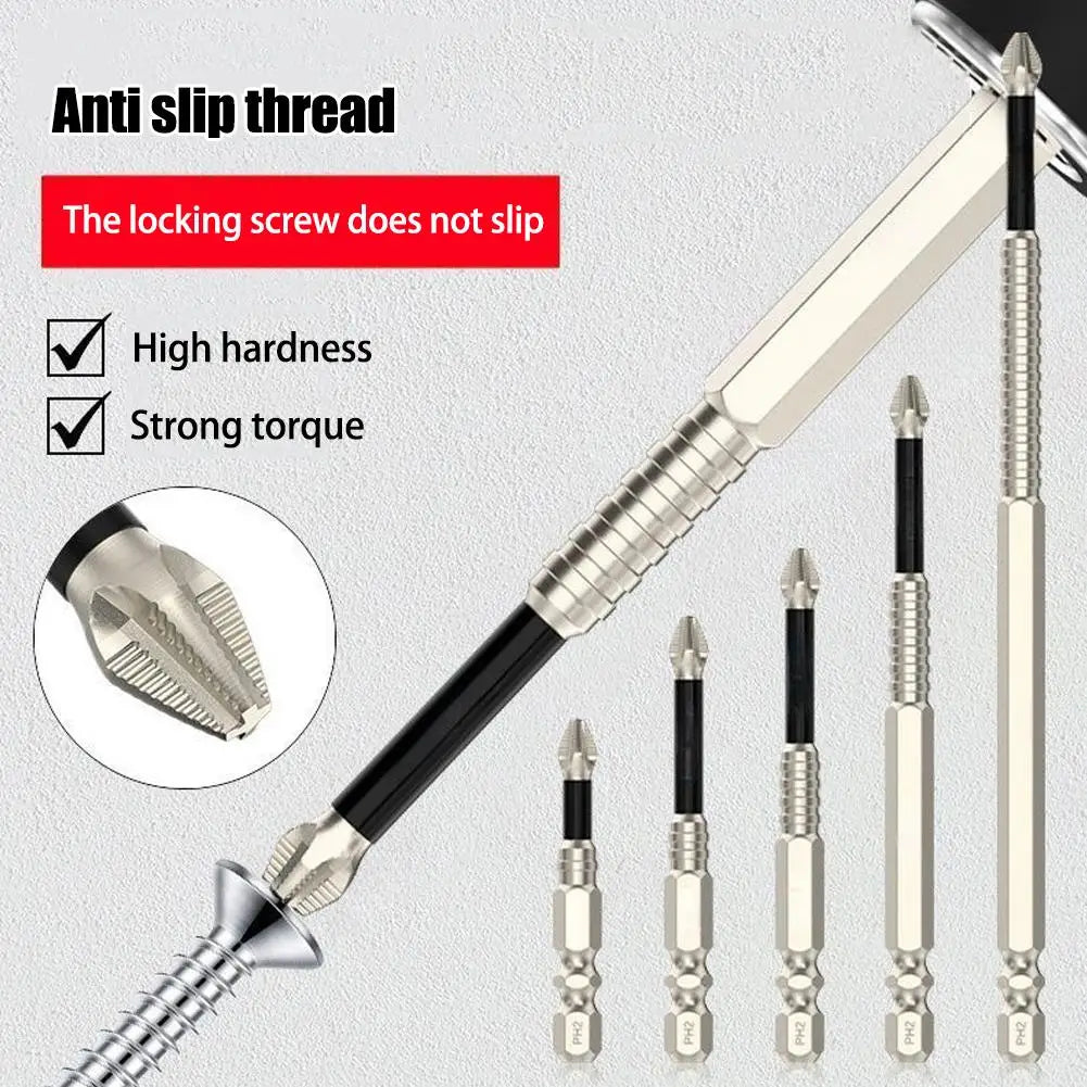 SSRoirvbb Anti-Slip PH2 Impact Driver Bit Set