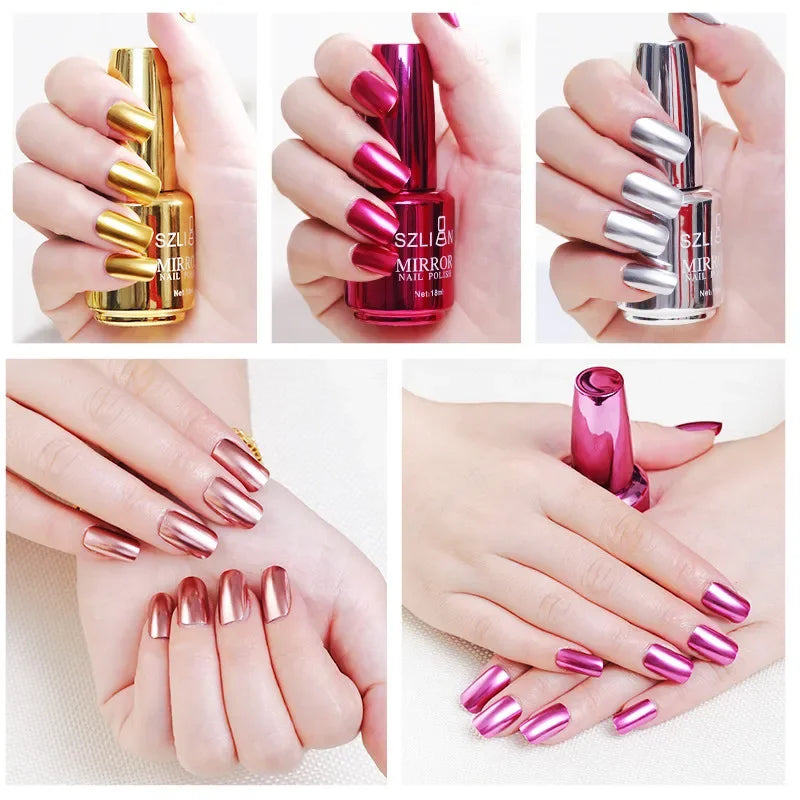 Stunning Metallic Mirror Nail Polish