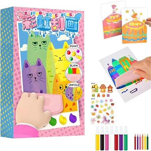 DIY Rainbow Scratch Painting