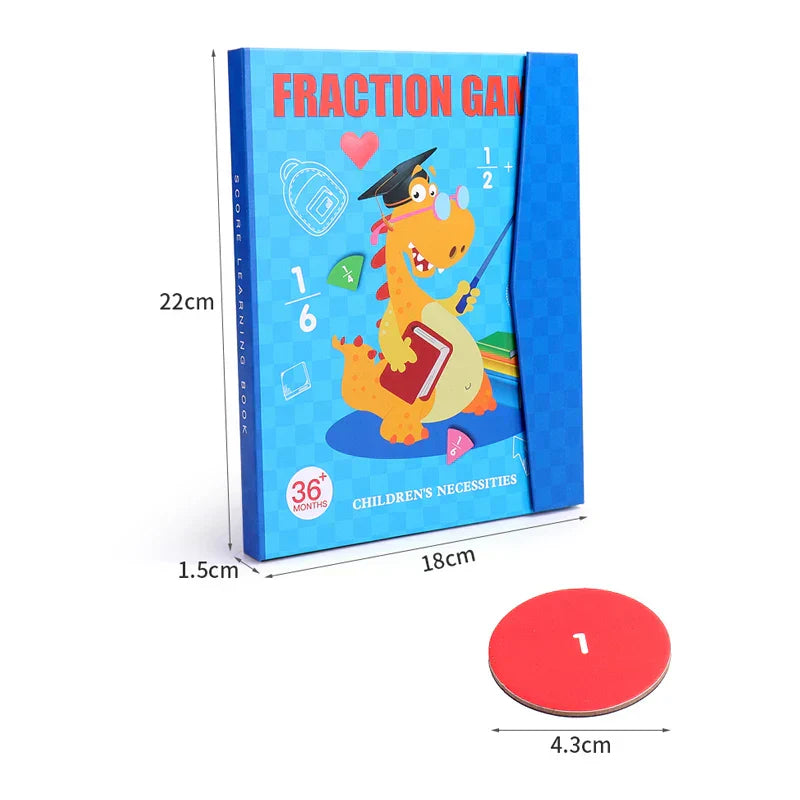 Montessori Magnetic Book Fraction Puzzle For Children